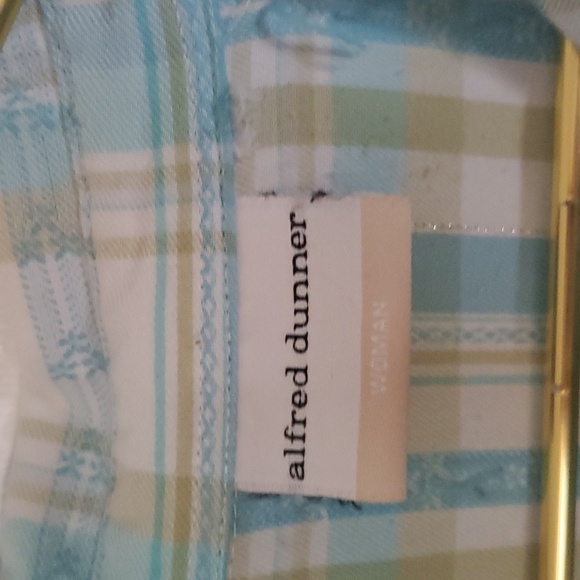 Alfred Dunner Womens Button Down Collar Long Sleeve Plaid Top - Picture 3 of 12